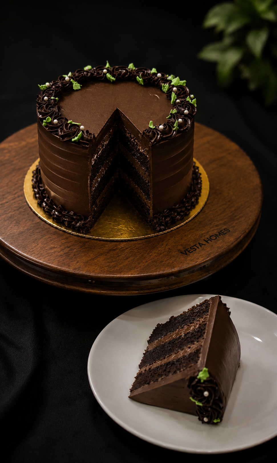 Artisan cake being decorated